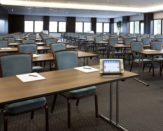 Insight into the fully equipped conference room "Innsbruck" in a conference hotel near Seefeld in Tyrol