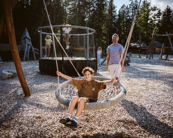 Adventure playground on the premises Family activities for the whole family at the award-winning Interalpen-Hotel Tyrol in Seefeld